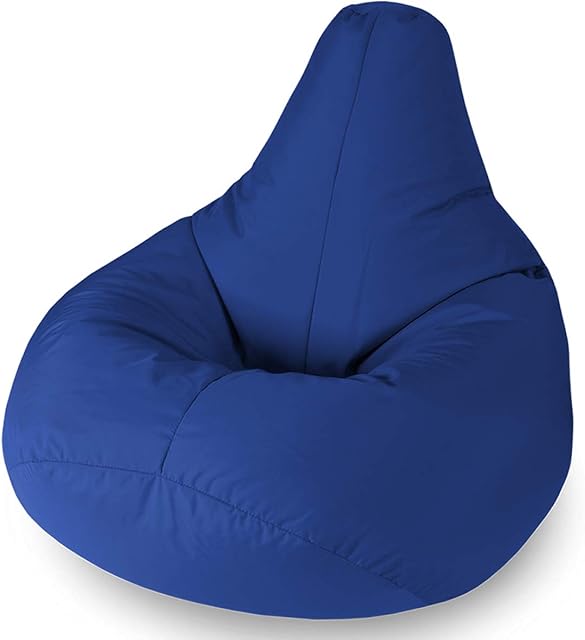 Beautiful Beanbags Highback Beanbag for Kids Indoor or Outdoor Bean Bag for Children - Water Resistant - Kids Lounge Chair - Home or Garden Bean Bags 35 Inches - Manufactured in UK - Blue