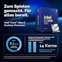 Intel® Core™ Ultra 5 Desktop-Prozessor 235, 14 Kerne (6 P-cores + 8 E-cores) bis zu 5.0 GHz – Ansicht 2
