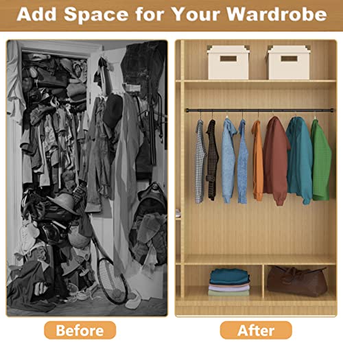 Calchele Closet Rods For Hanging Clothes, 14 To 24 Inch Adjustable Closet Rod For Wardrobes #TOP3