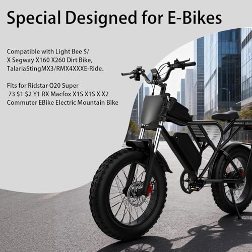 Image of Number Plate for Ebike - Universal Downhill Electric Bike Plate for Q20, S1 /S2 /Y1 /RX, X1S /X /X2 /MX3 /MX4 /MX5, XXX, Pro SS /SR /S (Black)