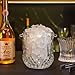 Glass Ice Bucket with Handle and Ice Tong Holds 37oz of Ice Clear Crystal Ice Buckets for Cocktail Bar Wine Home Bar Accessories Parties Clear Champagne Bucket
