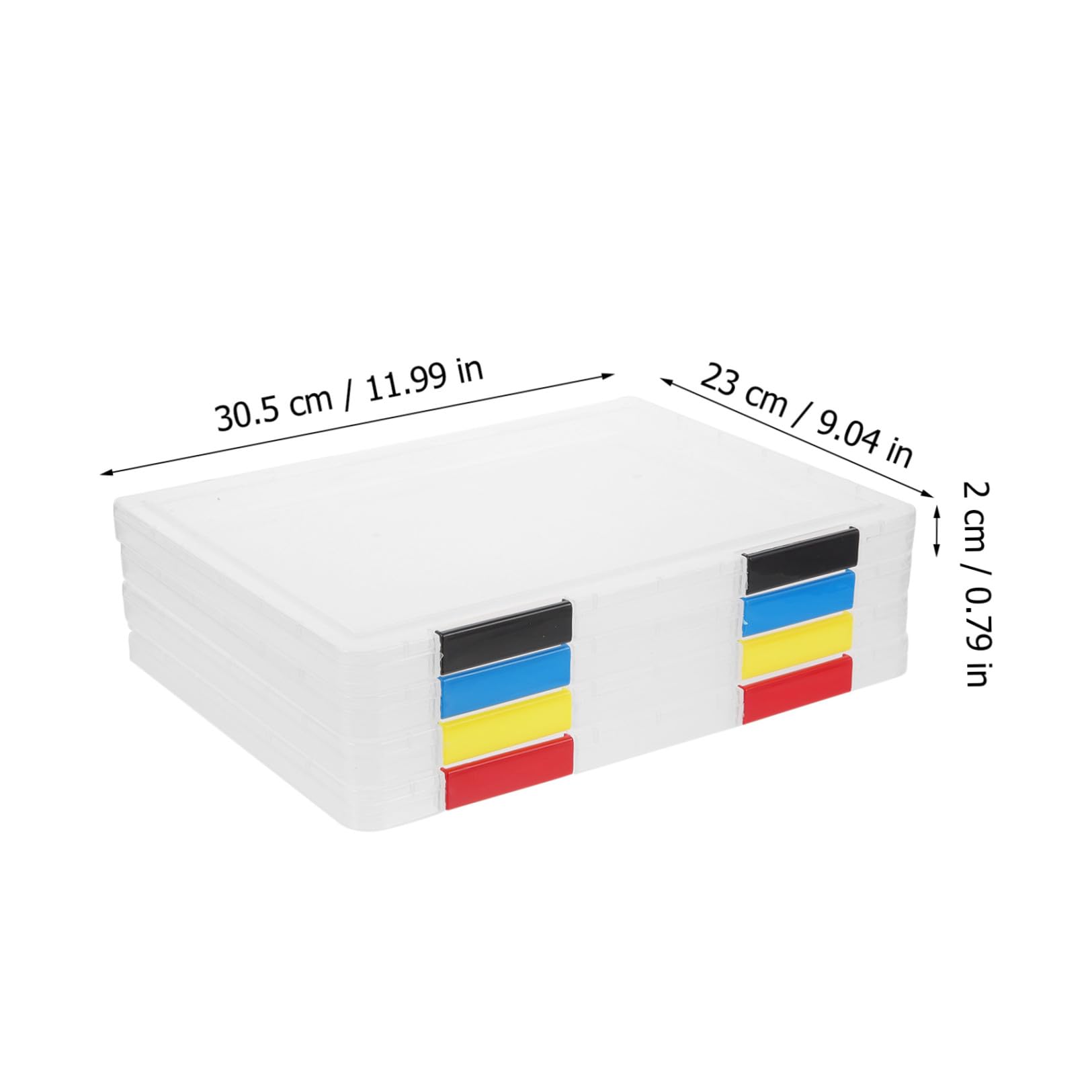 4 Stück Transparente Dokumentenboxen A4 Stabil Stapelbar Büro Schule Ablage Organizer Zufällige Farbe