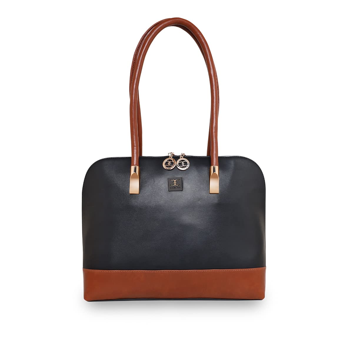 ESBEDA Black Tan Color D shaped handbag For Womens (B09WY66Y9Y) Amazon Price History, Amazon Price Tracker
