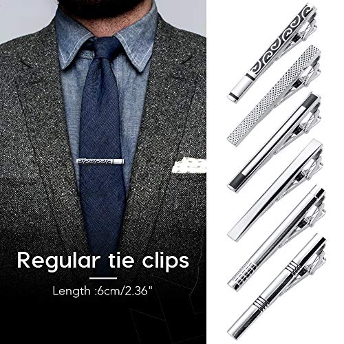 Lictin - Fermacravatta da uomo, 10 pezzi, in lega