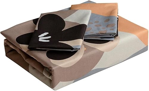 Miniatura 7 de MR.FEATHER Juego de funda de edredón de microfibra de 3 piezas con cierre de cremallera para flores caqui, juego de funda de edredón moderno tamaño