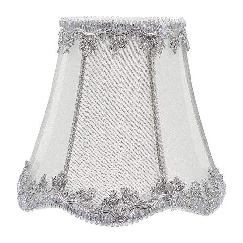 FRCOLOR Prata Pano Abajur Mesa Linho Clip On Lamp Sombra Barril Nordic Estilo Real Lâmpada de Parede