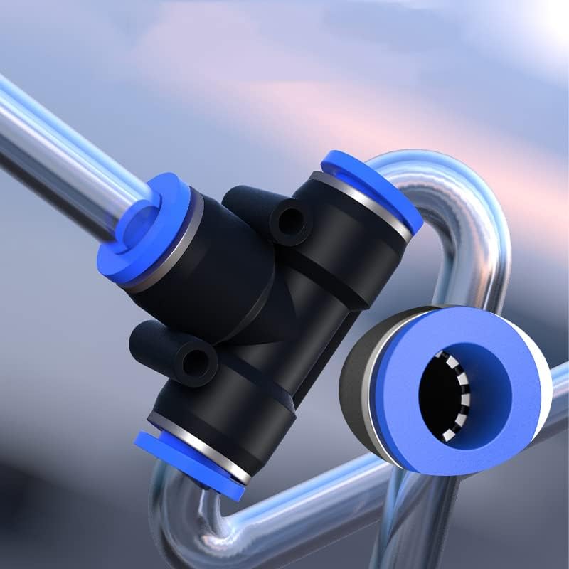 Pipe Air Connector Tube Quick Release Fittings Water Push In Hose Plastic 4/6/8/10mm PU PY Connectors 1Pcs(PE,6mm)