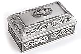 Biddy Murphy Irish Gifts Pewter Claddagh Jewelry Box for Women, Celtic Gift, Made in Ireland