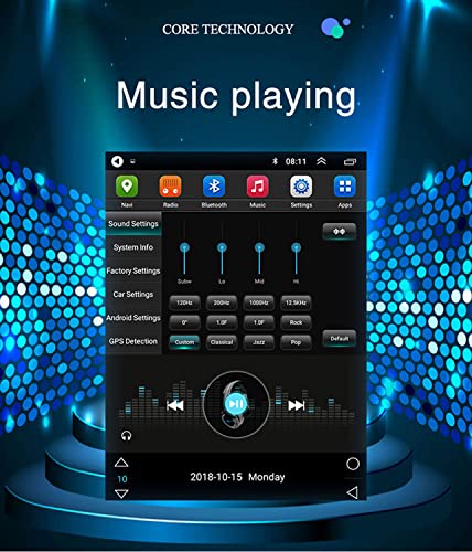 XGHQZR Rádio para carro Android embutido, reprodução automática, IPS 2.5D, tela sensível ao toque, r