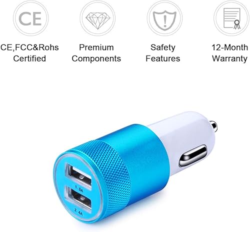 Miniatura 2 de Cargador de coche, Sicodo 3.4A, paquete de 2 cargadores de puerto inteligente USB compatibles con iPhone 15 14 13 12 11 SE X 8 7 Pro, Pro Max, Plus,