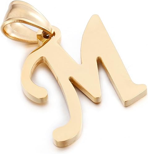 Dijes con inicial de oro de 14 quilates, dije con nombre para mujeres y hombres