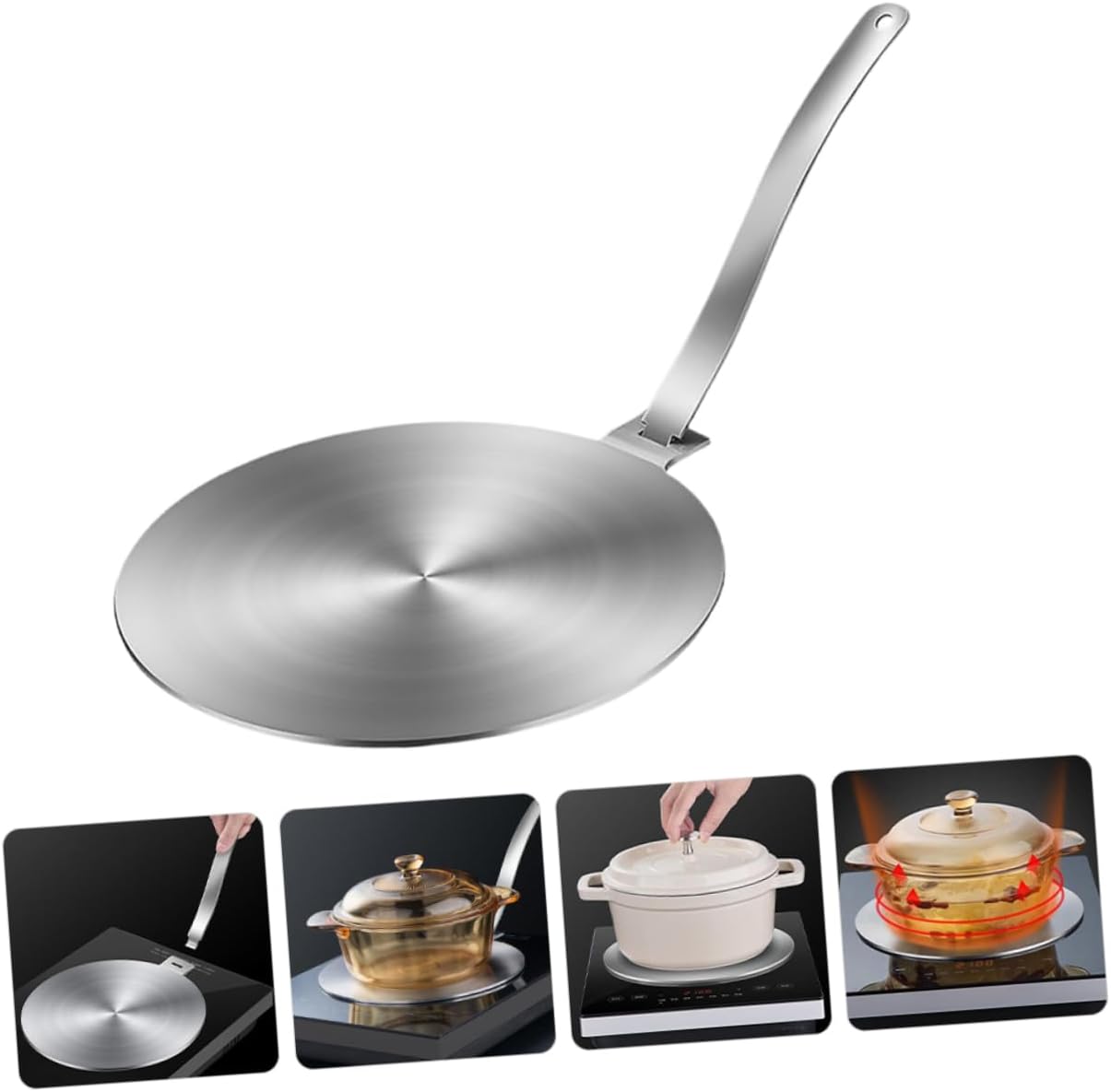 Stainless Steel Induction Heat Diffuser Plate 24cm with Handle