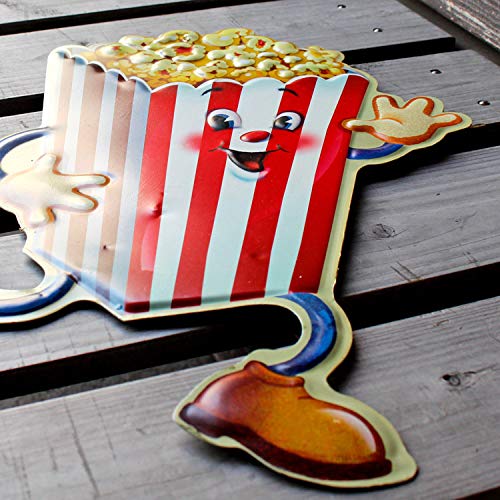 ポップコーン看板 Amazon.co.jp: ポップコーン ブリキ看板 20cm×30cm 映画