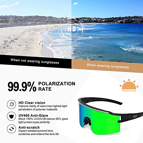 Fmy Polarized Sports Sunglasses For Men Women With 3 Interchangeable Lenses,Uv Protection Mtb Baseball Cycling Glasses #TOP5