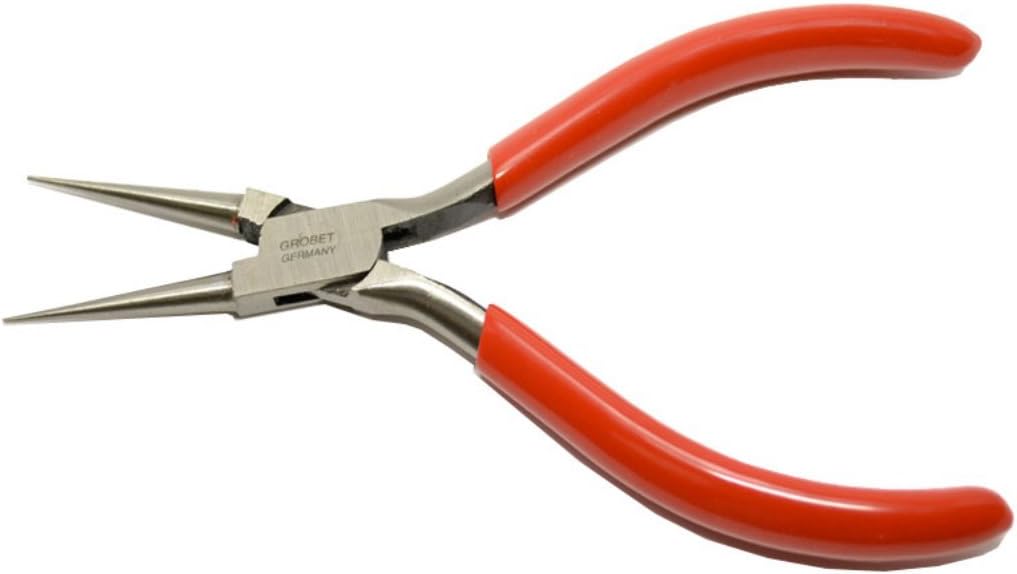 Grobet USA Jewelry Plier Pro Line Round Smooth Jaws 5-1/4"