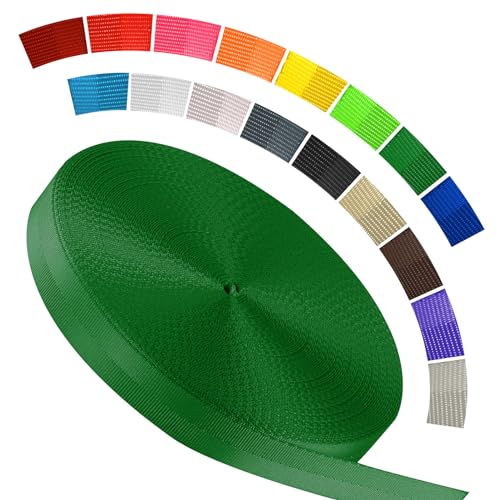 Image of Polyester Webbing Strap 16+Colors - 1 inch&1.5 inch&1.9 inch - 16.5 25 33 55 Yards Heavy Duty Webbing Roll, Flat Webbing Strap for Indoor&Outdoor Gear, Climbing, DIY Crafting, Repairing