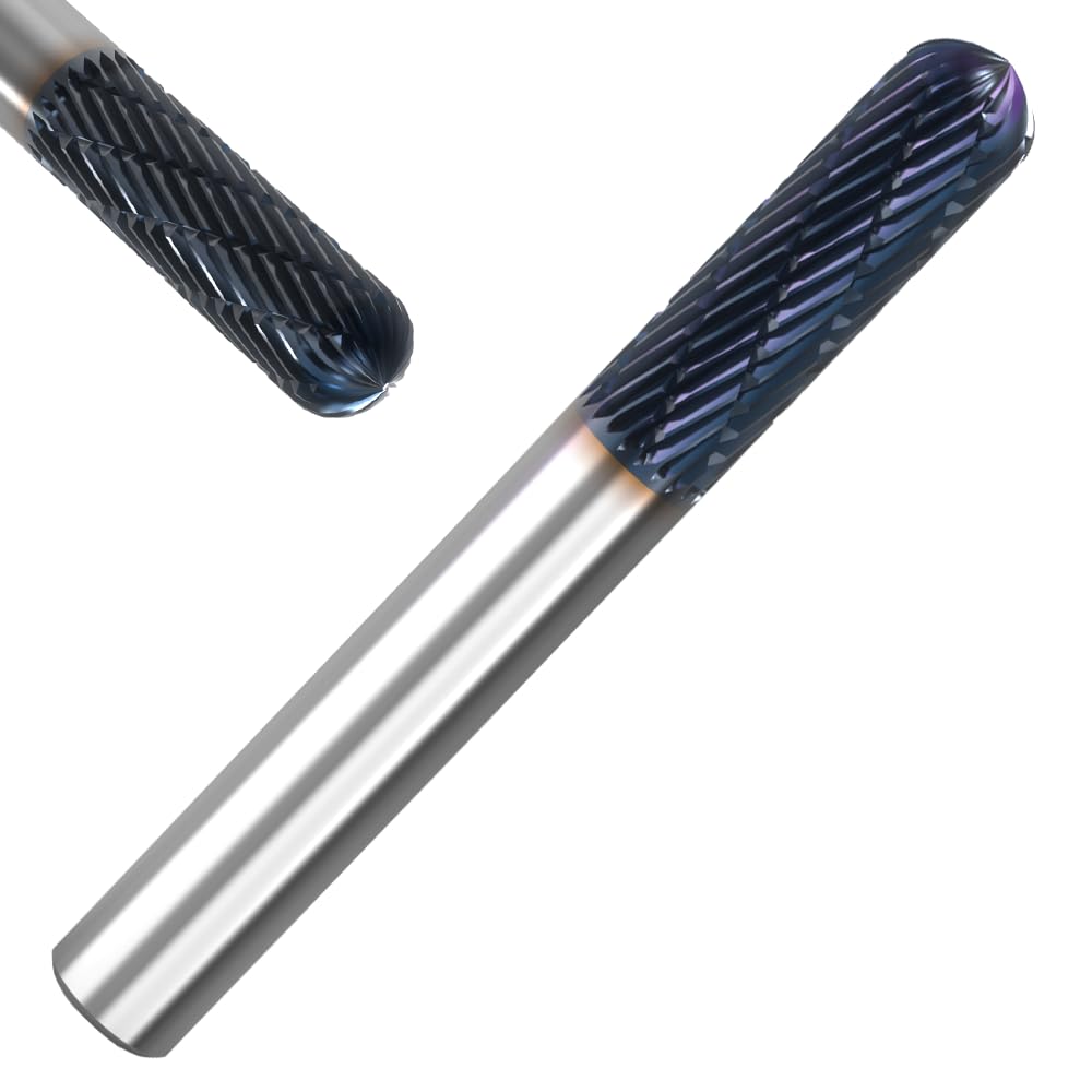 VHM Fräser mit AlTiN Beschichtung - 6mm Durchmesser, 60-100mm Länge - Langlebig & Präzise - Vollhartmetall Frässtift für Profi-Einsatz (L:60mm)