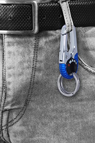 Image of Techpro Stainless Steel Keychain Heavy Duty Car For Men And Women, Blue