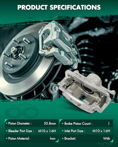 Image of SCITOO Front Left Brake Caliper With Bracket 19B1832 Compatible For Acura EL 1997-2000 For Honda Civic 1996-2011 For Honda Insight 2010-2014