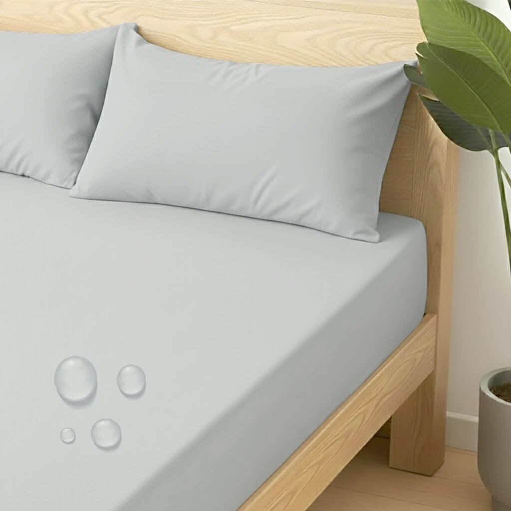 速乾 防水シーツ [ボックスシーツ/ファミリー3人用(キング)] 200x200x25cm ソフトメッシュ 丸洗い おねしょシーツ