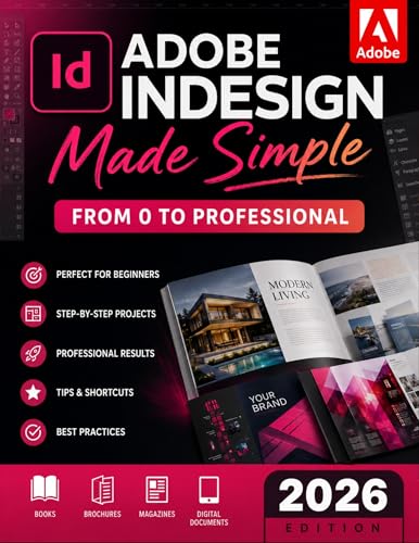 Adobe InDesign Made Simple: From 0 to Professional | A Step-by-Step Guide to Designing Books, Brochures, Magazines, and Digital Documents for Designers, Content Creators, and Freelancers