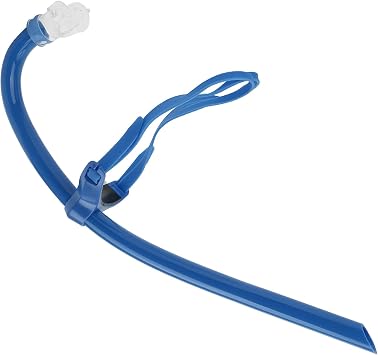 Drfeify Swim Snorkel, Comfortable Silicone Mouthpiece Lap Snorkel with Blue Color for Swimmers, Pool Training, Fitness Enthusiasts, and Recreational Use