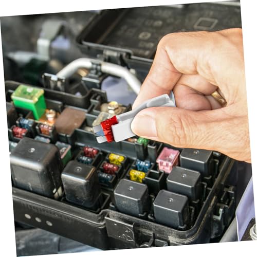 Kit de fusibles para automóvil Amosfun, 1 juego con probador y extractor de fusibles para autos, RV y embarcaciones, incluye probador de circuitos miniatura 5