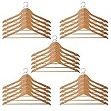 Filstraw Continous Promtion!!!Premium Wooden Hangers Wood Suit Hangers (20 Pack) - Premium Quality Wooden Coat Hangers - Strong and Durable Suit Hangers - Natural