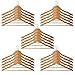 2 hours Big Deals Off !! !! Premium 3L HANGER TOP Schima superba/Samak Wood Suit Hangers Coat Hangers With Pants Bar Anti-rust Hook and Notch On Shoulder Anti-Slip Natural Color-20Pack
