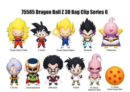 Monogram Ímã de espuma 3D compatível com Dragon Ball Z Figural Bag Clip Series 6-3D Foam Figural Bag