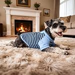 Dog Tshirt Striped Shirts for Dogs Clothes Stretchy Puppy T-Shirts with Metal Buckle for Small Medium Dog Boys Girls (Blue, Medium) - Image 3