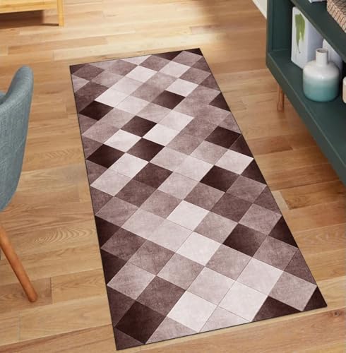 Alfombra de pasillo lavable para proteger el suelo de la cocina con estilo patchwork 2