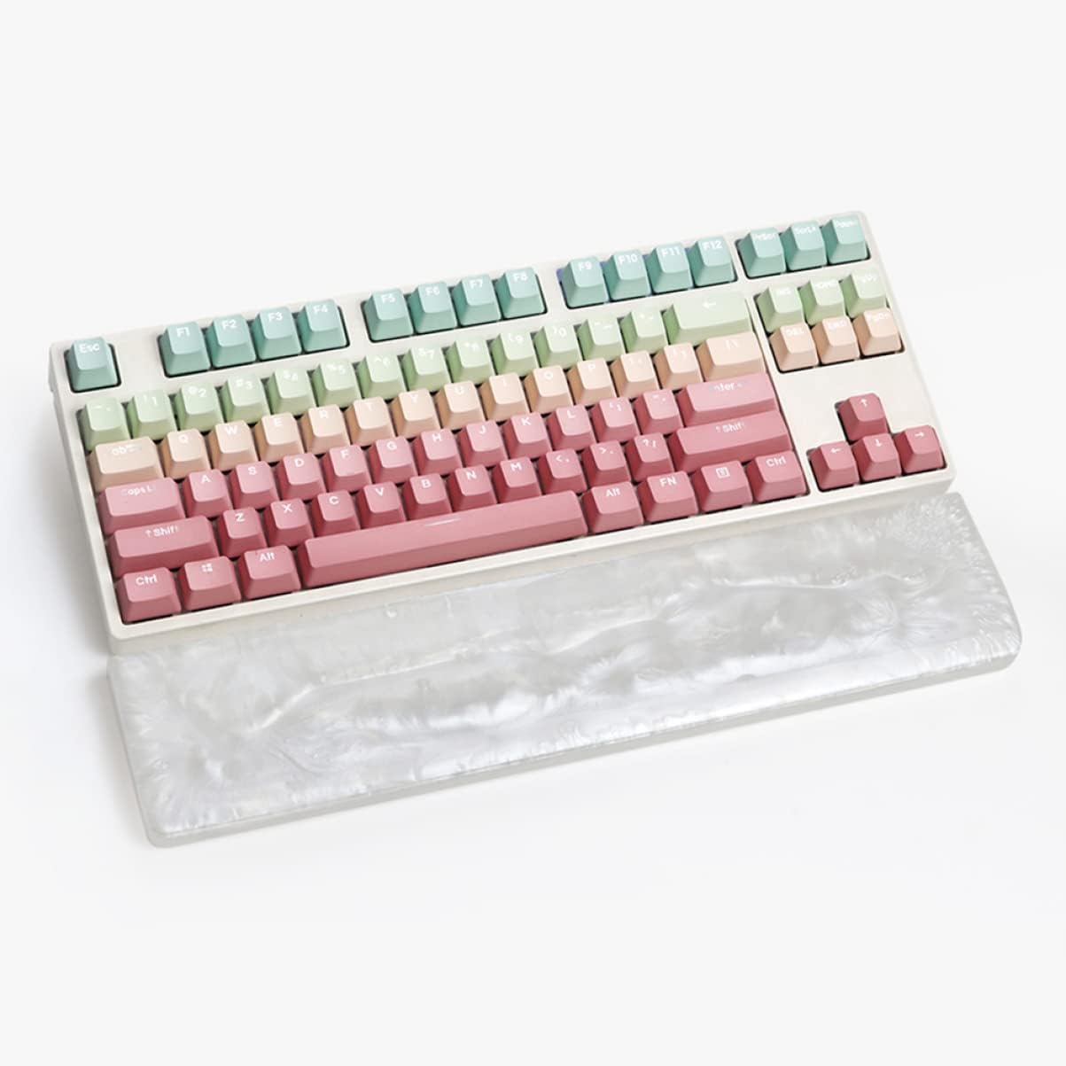 Elevate Wrist Comfort White Keyboard Wrist Rest Pad Gaming Accessory Pad