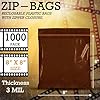 APQ Supply Storage Bags with Zipper, Amber 8 x 8 in, 3 Mil LDPE, Reclosable Zip Closure, Opaque Light-Reducing Poly Bags for Storage, Packaging and Shipping, 1000 Count #1
