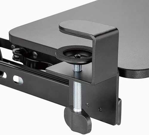 Miniatura 8 de Desky Bandeja para teclado debajo del escritorio y cajón deslizante para teclado, bandeja extraíble para teclado debajo del escritorio - Bandeja