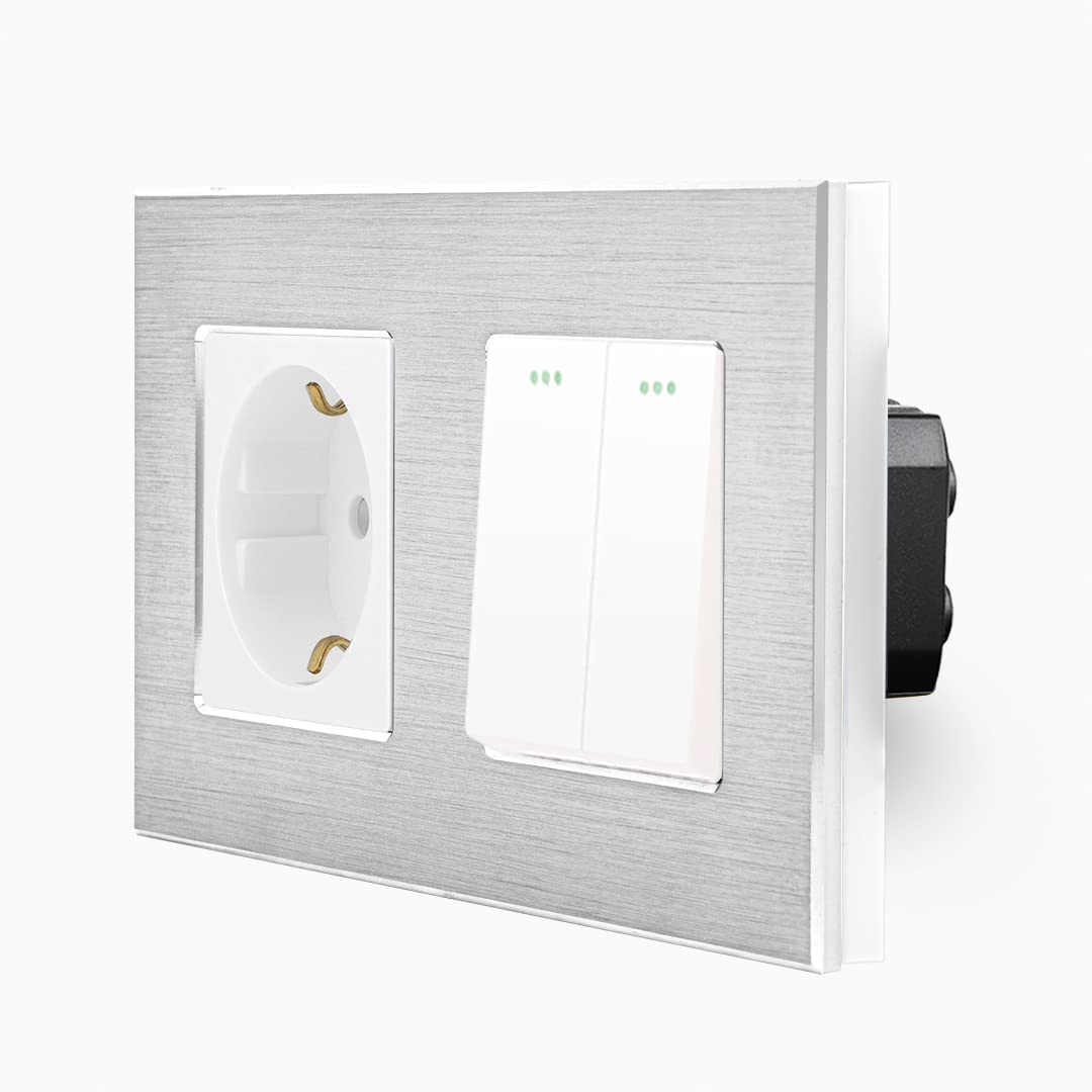 Smart Light Switch Luxury Aluminum Rocker Switch Socket - Dimmer ...