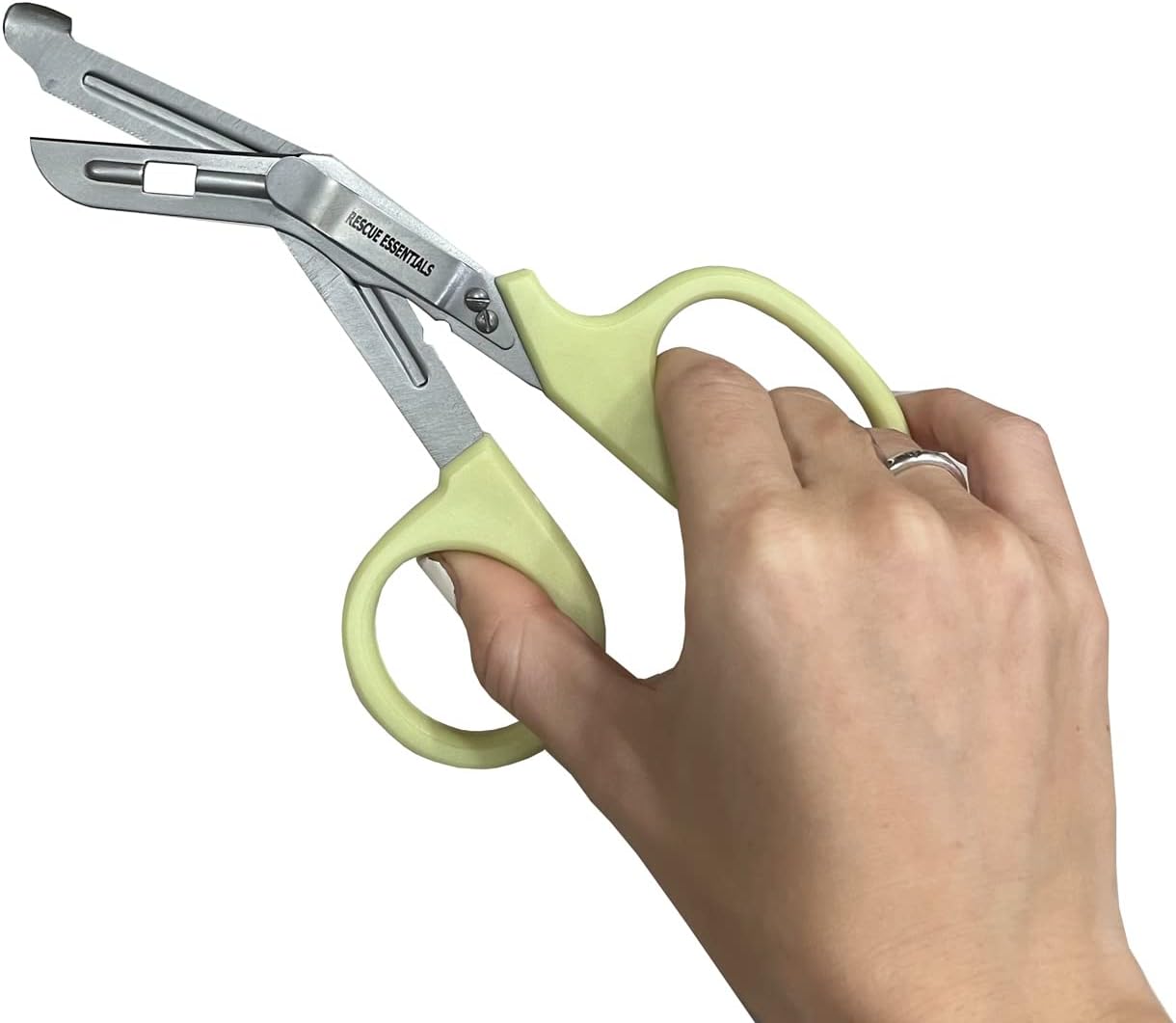 Rescue Essentials Branded Premium Glow-In-The-Dark Handled Shears, 7.5" With Clip