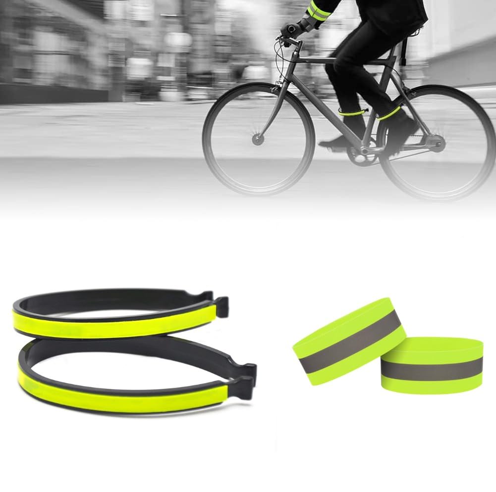 Brassard LED Réfléchissant Lumilife - Sécurité Jogging, Vélo - Jaune Fluo
