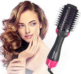 Hair Dryer Brush 3 in 1 One Step Hair Dryer & Volumizer, Styler for Straightening, Curling, Salon Negative Ion Ceramic Ele...