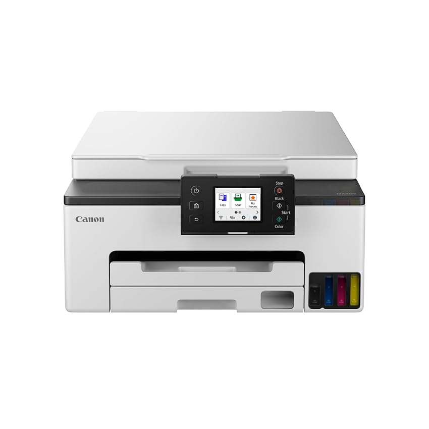 Canon Stampante WiFi per Casa e Ufficio MAXIFY GX1050 - Stampante Multifunzione MegaTank con Scanner e Fotocopiatrice per Casa | Connettività WiFi, Ethernet e USB