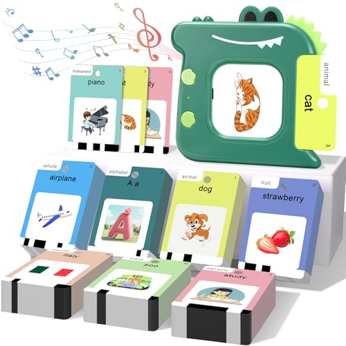 Talking Flash Cards for Toddlers 1 2 3 4 5 6 Year Olds, 420 Sight Words, Montessori Toys to Learning, Pocket Speech Therapy Toys for Toddlers, Sensory Preschool Educational Birthday