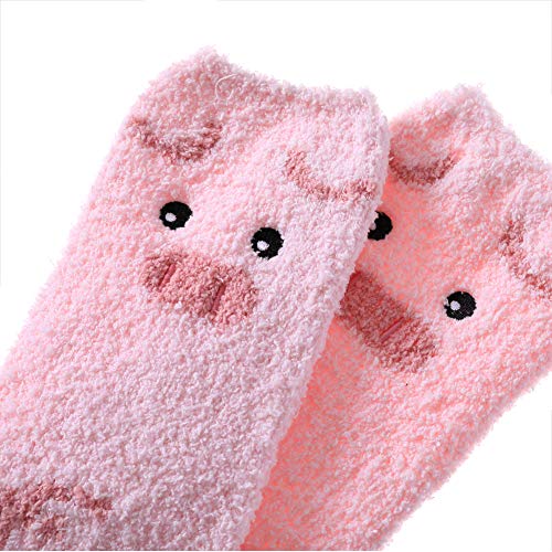 Dyw Womens Soft Cute Funny Animal Designe Microfiber Slipper Socks Cozy Fuzzy Winter Warm Socks (5 Pairs Cute Animal) #TOP5