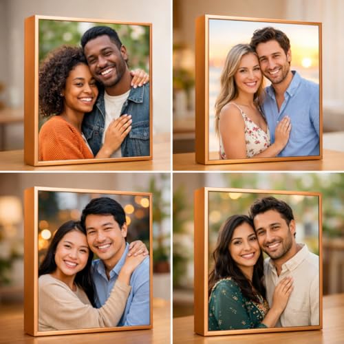 Image of Rangoli Personalized Photo Frame Size- 200mm x 250mm x 27mm | Custom Picture Frame with Your Photo | Premium Tabletop Frame for Home Decor, Gifts for Birthday, Anniversary & Special Occasions.. D-3