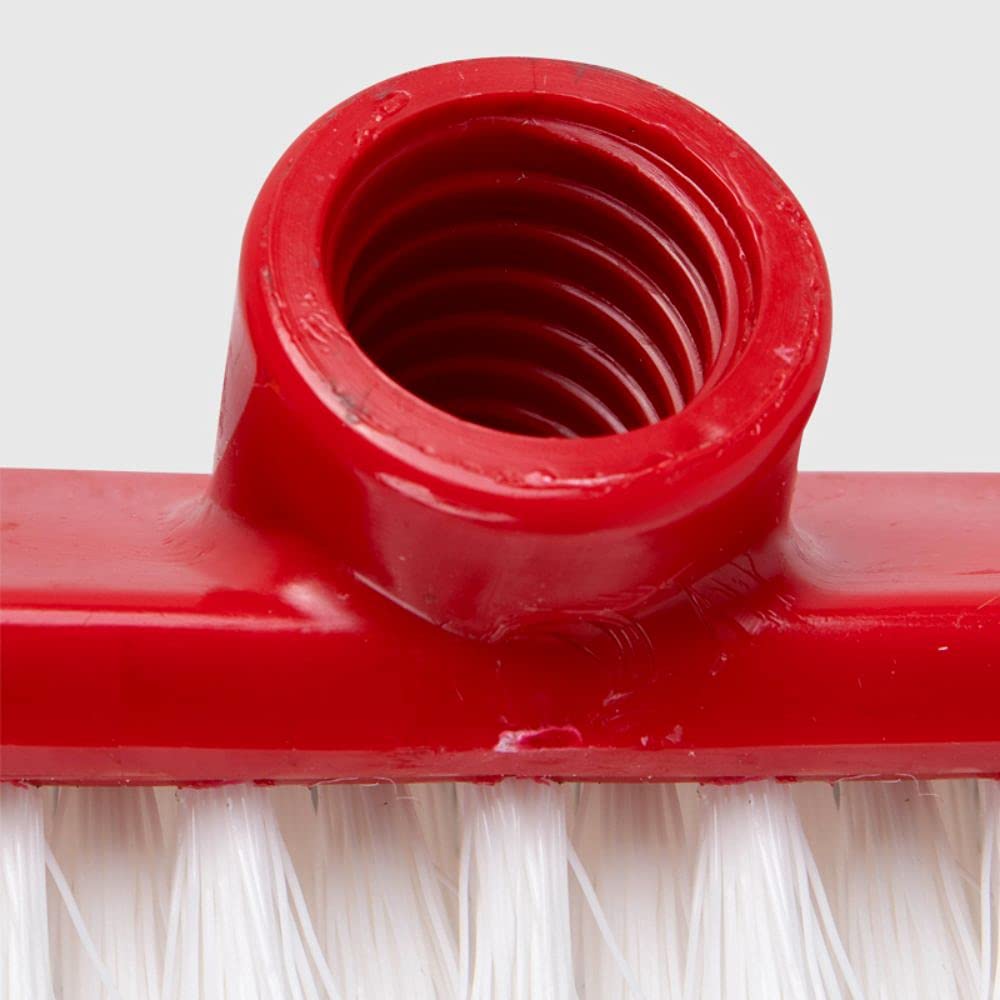 La Briantina HACCP-Flachbesen – Rot, 28 Cm, Weiche PBT-Borsten, Sterilisierbar Bis 134°C, Für Lebensmittelbereiche