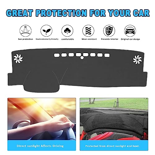 Posaid For Toyota Camry Dash Cover 2023 2022 2021 2020 2019 2018 Dashboard Cover Mat Custom Fit Toyota Camry 2018-2023, Black Trim #TOP1