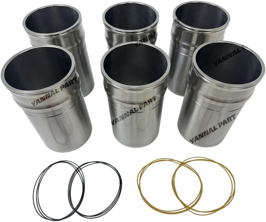6 Pcs QSG12 Cylinder Liner 3697684+3697683 3696801 Suitable for Cummins Engine Part