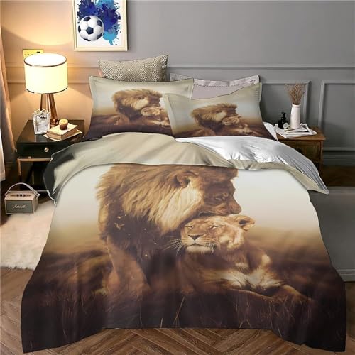 Housse de couette lion céleste anti acarien microfibre douce - 6