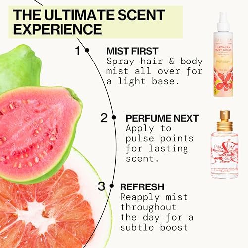 Pacifica Hawaiian Ruby Guava Hair Perfume & Body Fragrance Spray Mist - Body Mist Fragrance w/Grapefruit, Patchouli, Sugar Notes & Geranium Clean Beauty Alcohol-Free, Vegan & Cruelty-Free, 6 oz 9