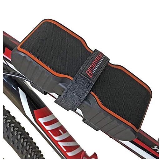 Bushwhacker Austin Bicycle Speaker Mount for Frame - Adjustable Strap Fits Most Bluetooth - Holder Bike Top Tube Attachment Wireless Portable Blue Tooth Cycling Accessory Tie Down Case Bag Universal