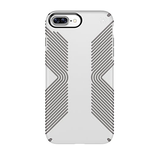 Speck Products 79981-5728 Presidio Grip Cell Phone Case for iPhone 7 Plus/6S and 6 Plus - White/Ash Grey